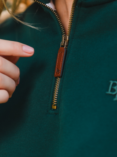 Tuckenhay Unisex Quarter Zip - Green