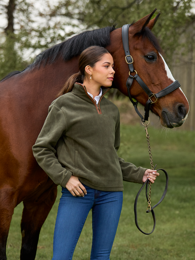 Topsham Unisex Fleece Khaki Beaumont Bear
