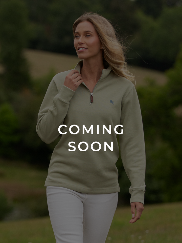 Dittisham Ribbed Unisex Quarter Zip - Moss Green