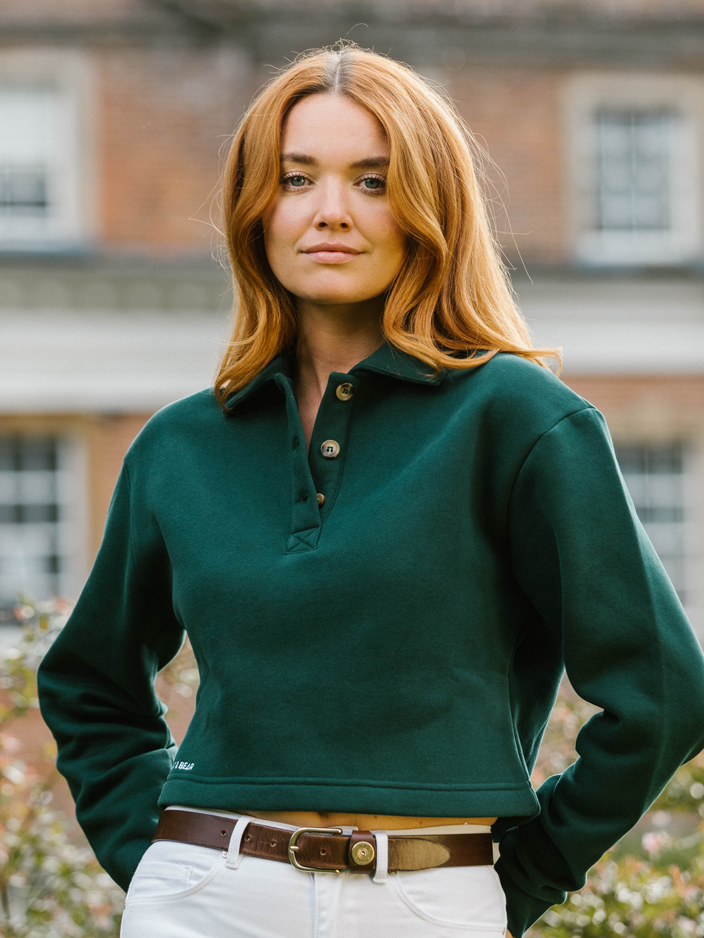 South Sands Polo Pullover Sweatshirt - Green - Beaumont & Bear