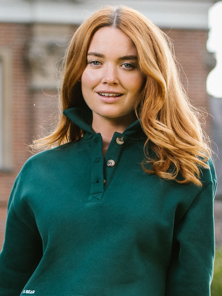 South Sands Polo Pullover Sweatshirt - Green - Beaumont &amp; Bear
