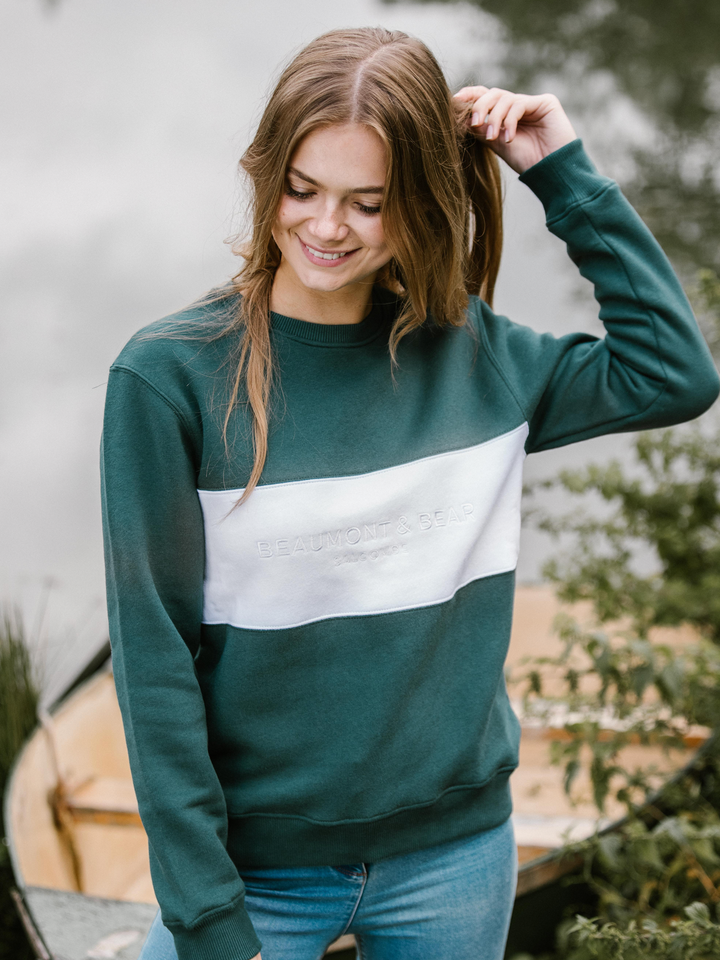 Woolston Unisex Sweatshirt - Green - Beaumont &amp; Bear