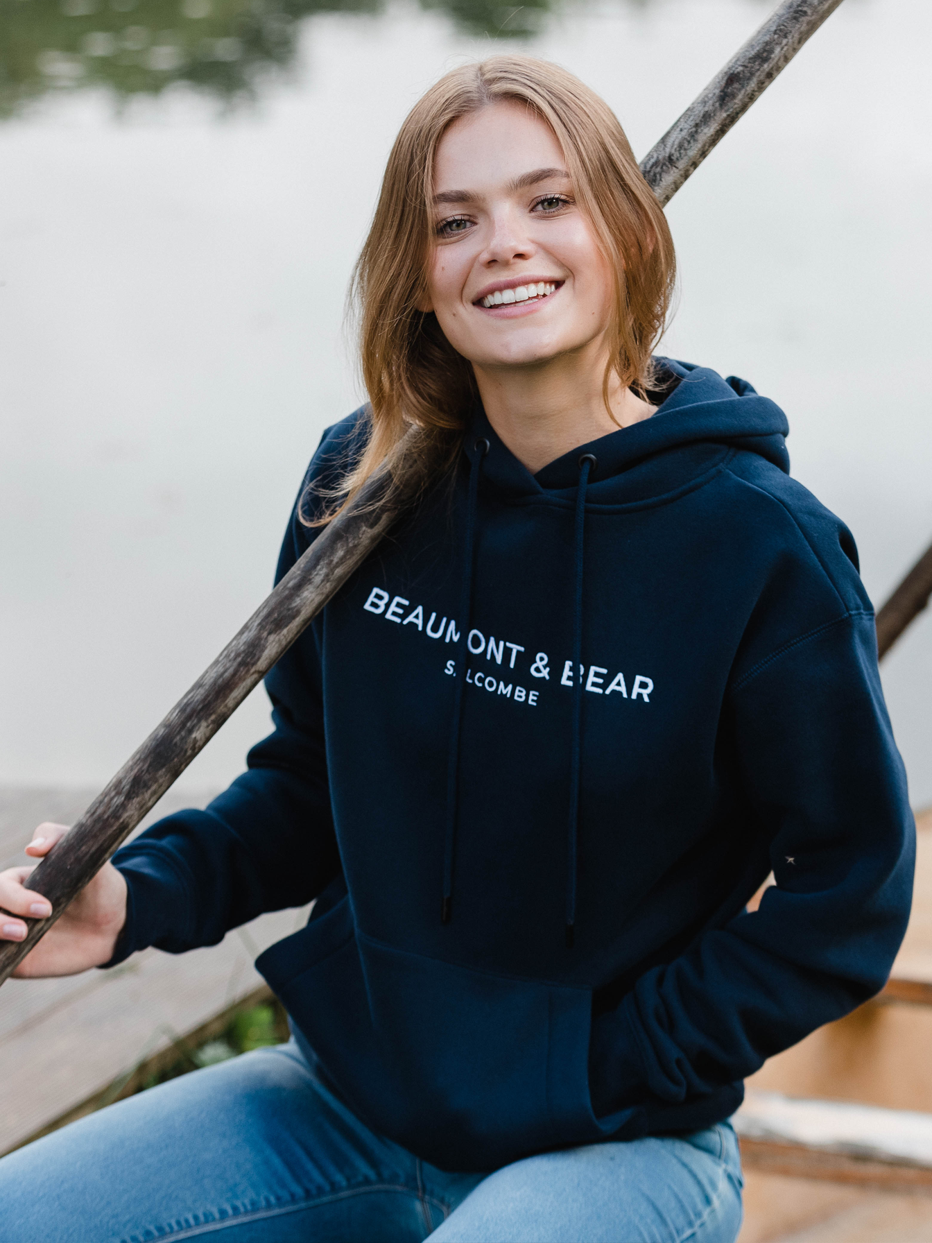 Hope Cove Unisex Hoodie - Navy