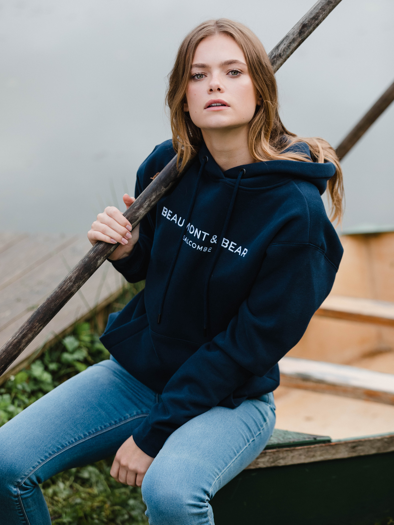 Hope Cove Unisex Hoodie - Navy