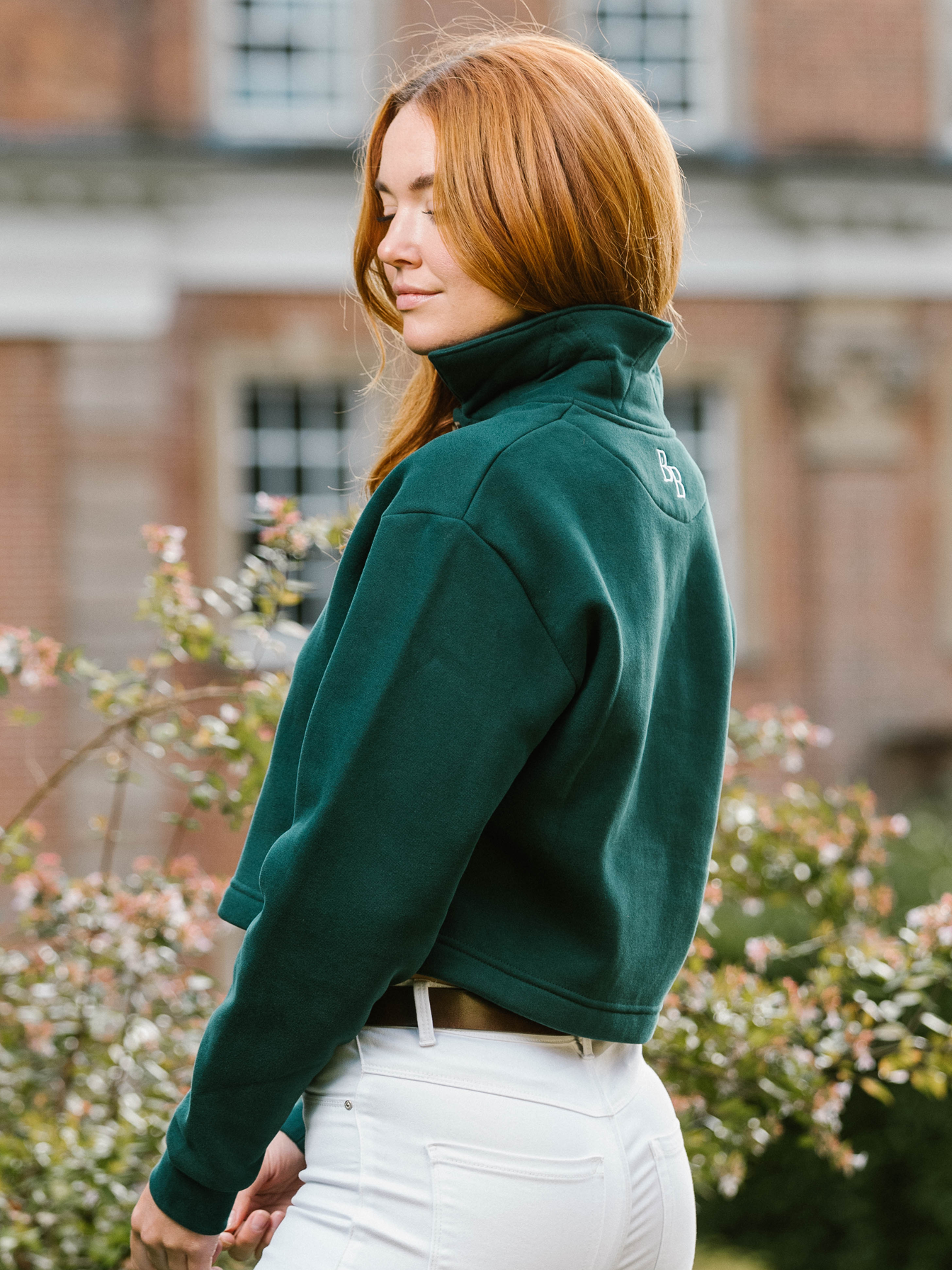 Green deals polo sweatshirt