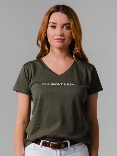 Shadycombe V-Neck T-Shirt - Khaki