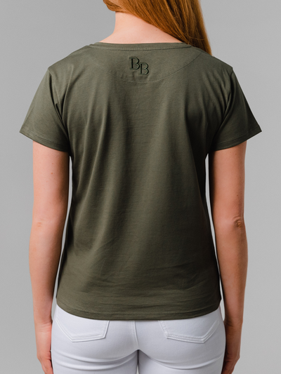 Shadycombe V-Neck T-Shirt - Khaki